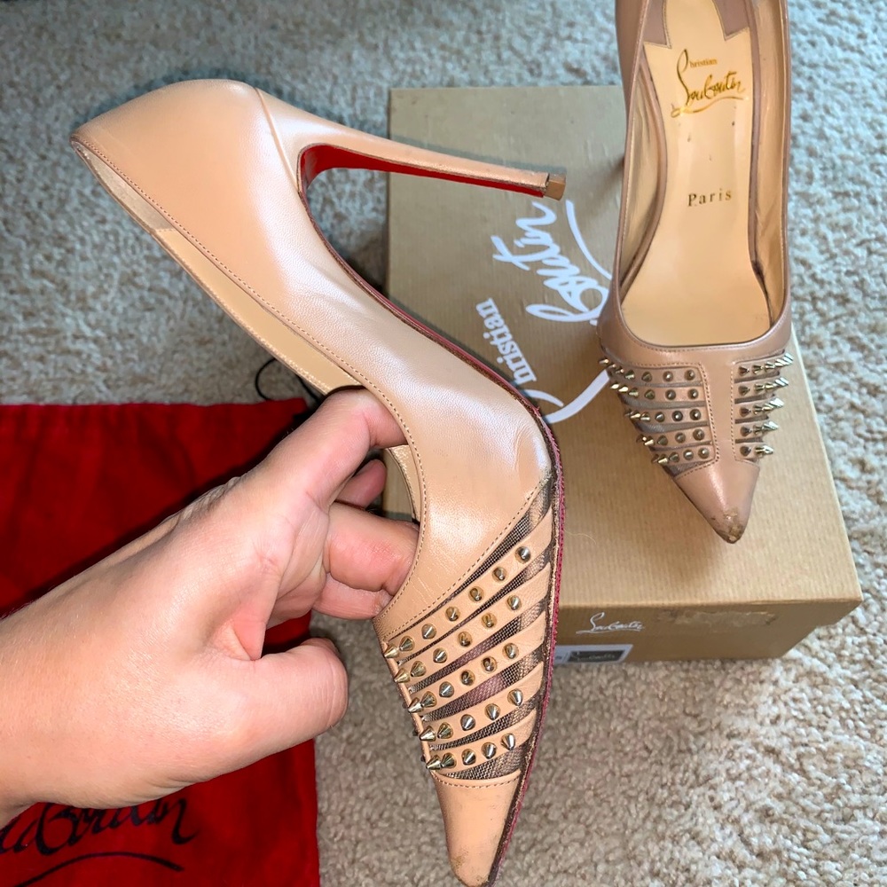 Christian Louboutin bareta 100 kid/rete 37.5